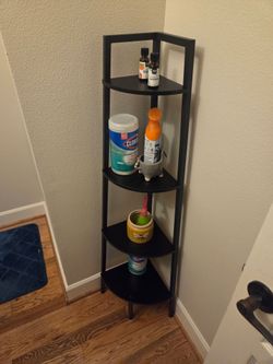 Corner shelf 4 Tier - Black Metal Frame