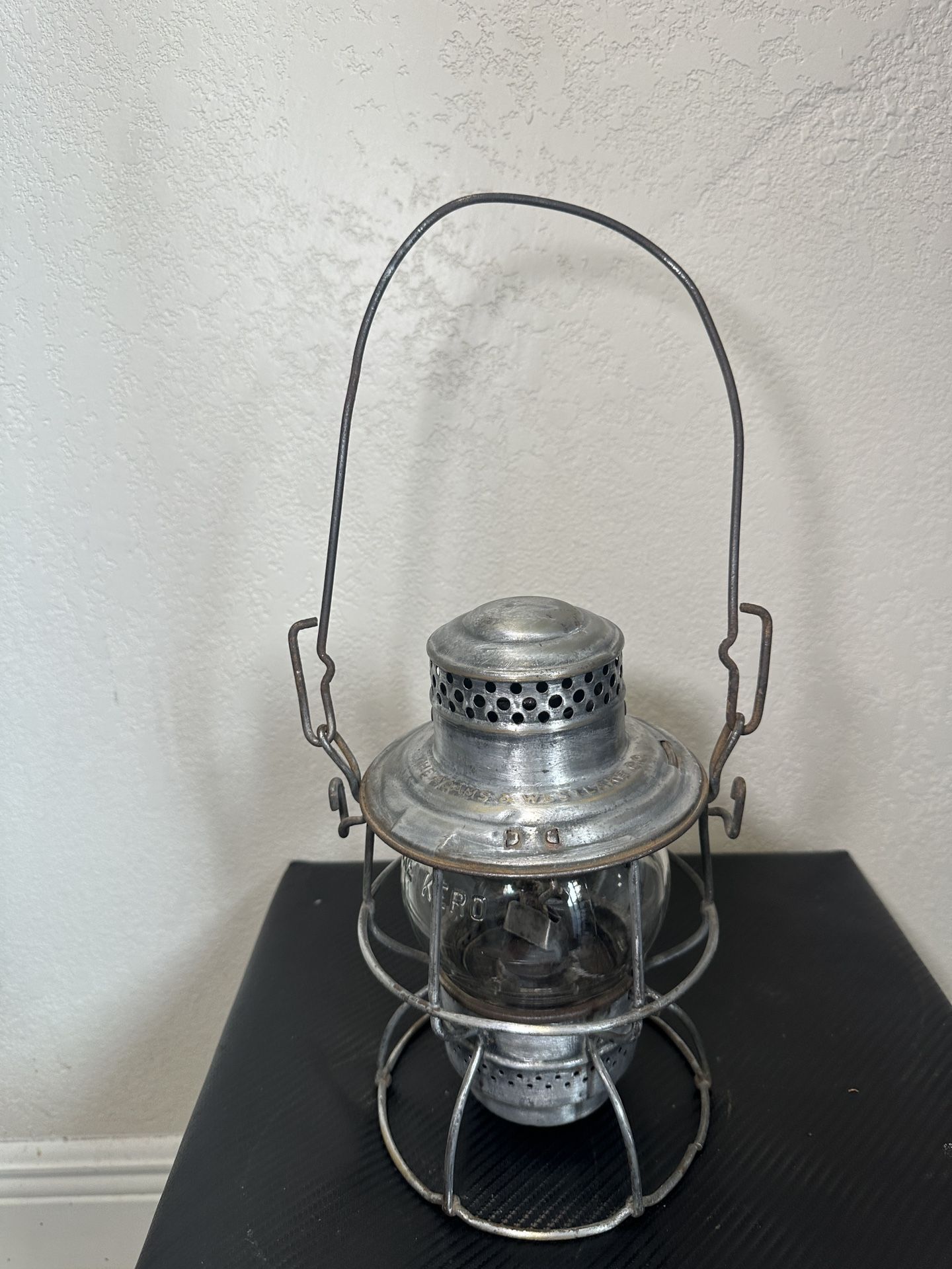 Adams & Westlake, 1(contact info removed), Antique Vintage PRR Railroad Lantern Clear Glass Gl