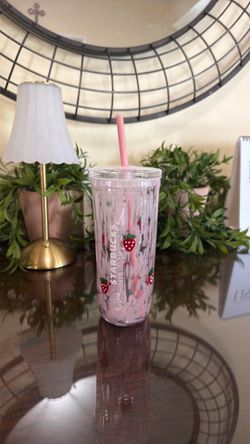 Starbucks pink drink strawberry cold cup 16oz