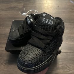 Amiri Black Crystal Shoes For Men