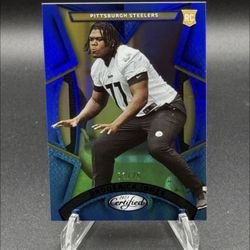 2023 Certified Blue Mirror #153 Broderick Jones RC #/75