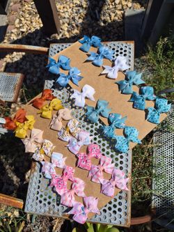 Hair Bow Clips Set – Mixed Colors