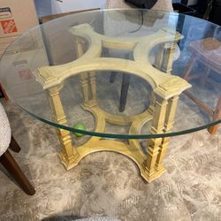 Heavy Glass Top Table