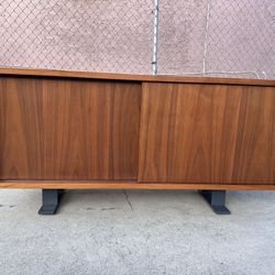 CB2 Crate And Barrel Mid Century Modern Media Console Entertainment Center Tv Stand Cabinet Sideboard Credenza Buffet.