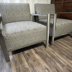 Room And Board Zinc Chairs