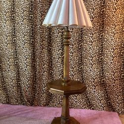 Mid century wooden floor lamp