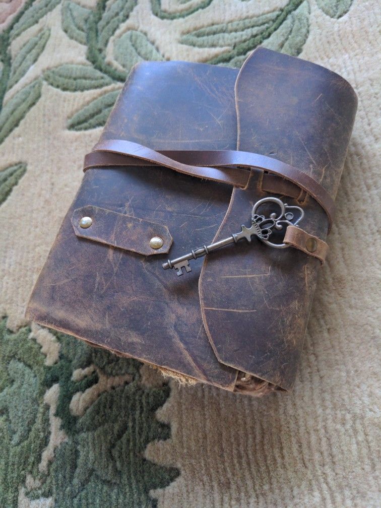 Vintage Leather Journal - Antique Handmade Leather Bound journal with deckle edge paper for Men And Women Diary - Leather Sketchbook - Drawing Journal