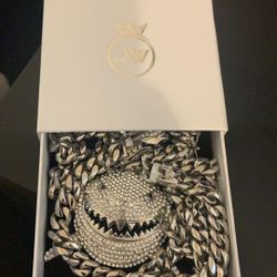 Stainless steel cuban link set