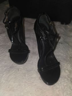 Black YSL heels