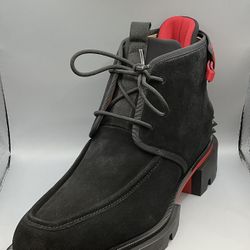 Christian Louboutin Suede Spike Boots