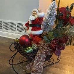 Vintage Santa On It’s Sleigh  