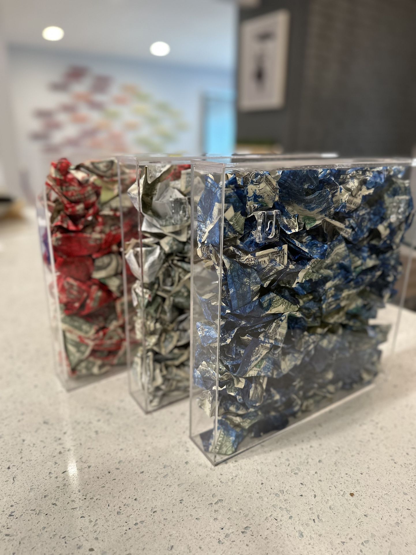 Custom Made Wall Art Made With 1 And 2 Dollar Bills