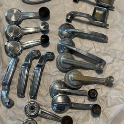 Vintage 1965–1980 GM Ford Mopar Interior Door Handles & Window Cranks Lot
