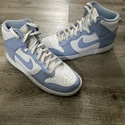 Nike Dunk High White Aluminum light blue Women Men's Sneaker DD1869-107 Shoes Size 9.5