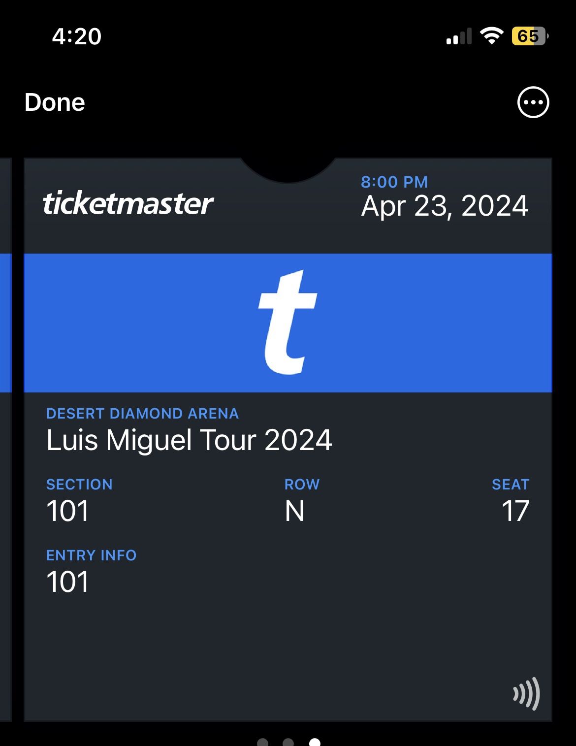 Luis Miguel Ticket 