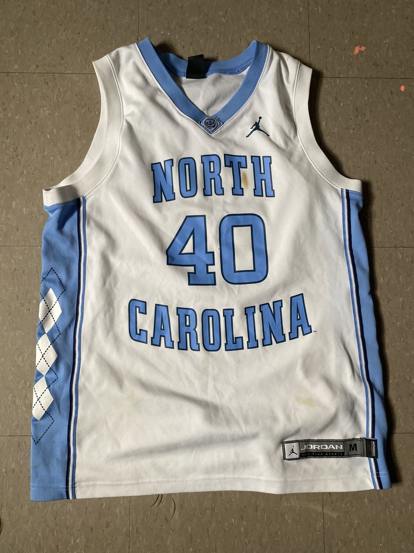 Unc North Carolina Tar Heel Home White Jordan Nike Jersey