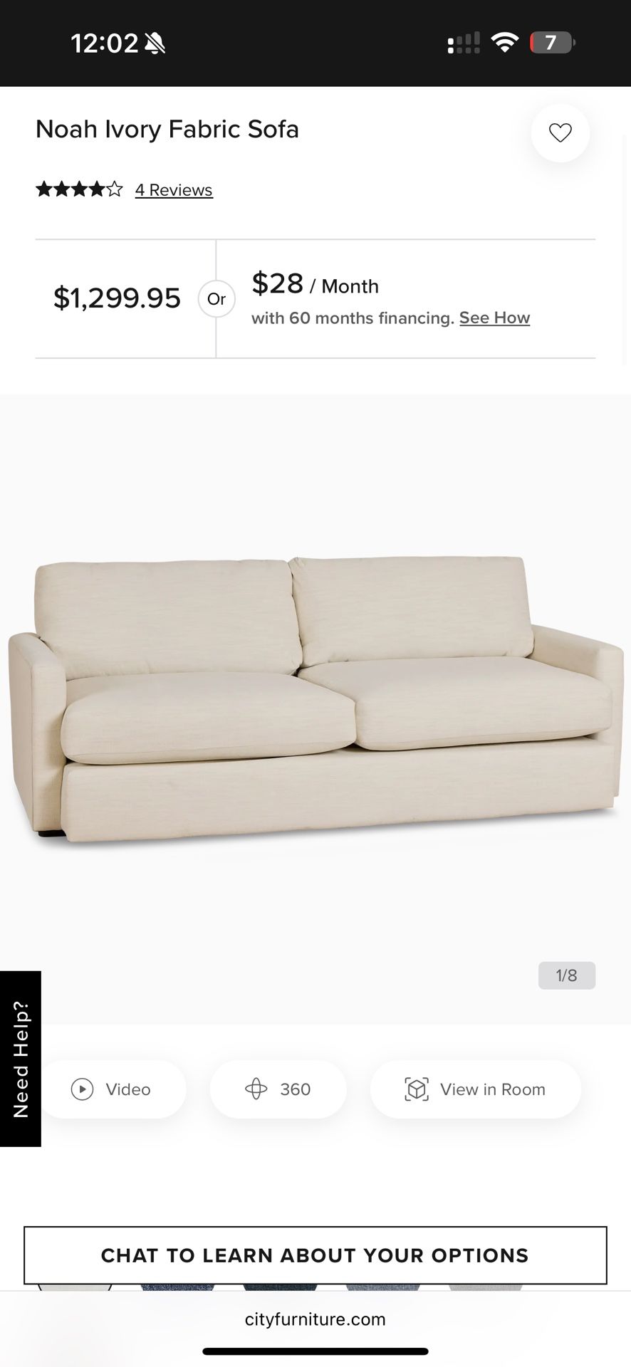 Modern Beige Sofa Couch With Ottoman