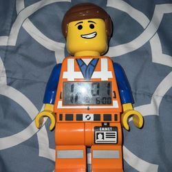LEGO LCD Digital Alarm Clock Emmet The LEGO Movie 9" Working