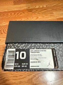 Nike Air Jordan 3 Tinkers size 10