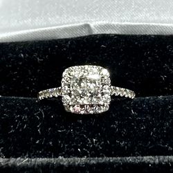 Kay Jewelers Diamond Engaged Ring 1 Ct Tw Princess-Cut 14K White Gold Size 5.5