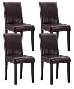 Brand new faux leather chairs 4pcs
