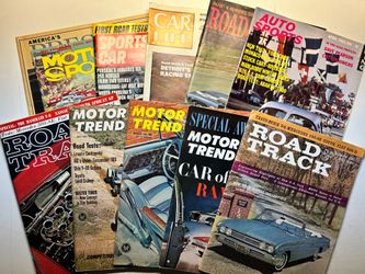 Lot of 10 Vintage 60s Road &Track Motor Trend Magazines