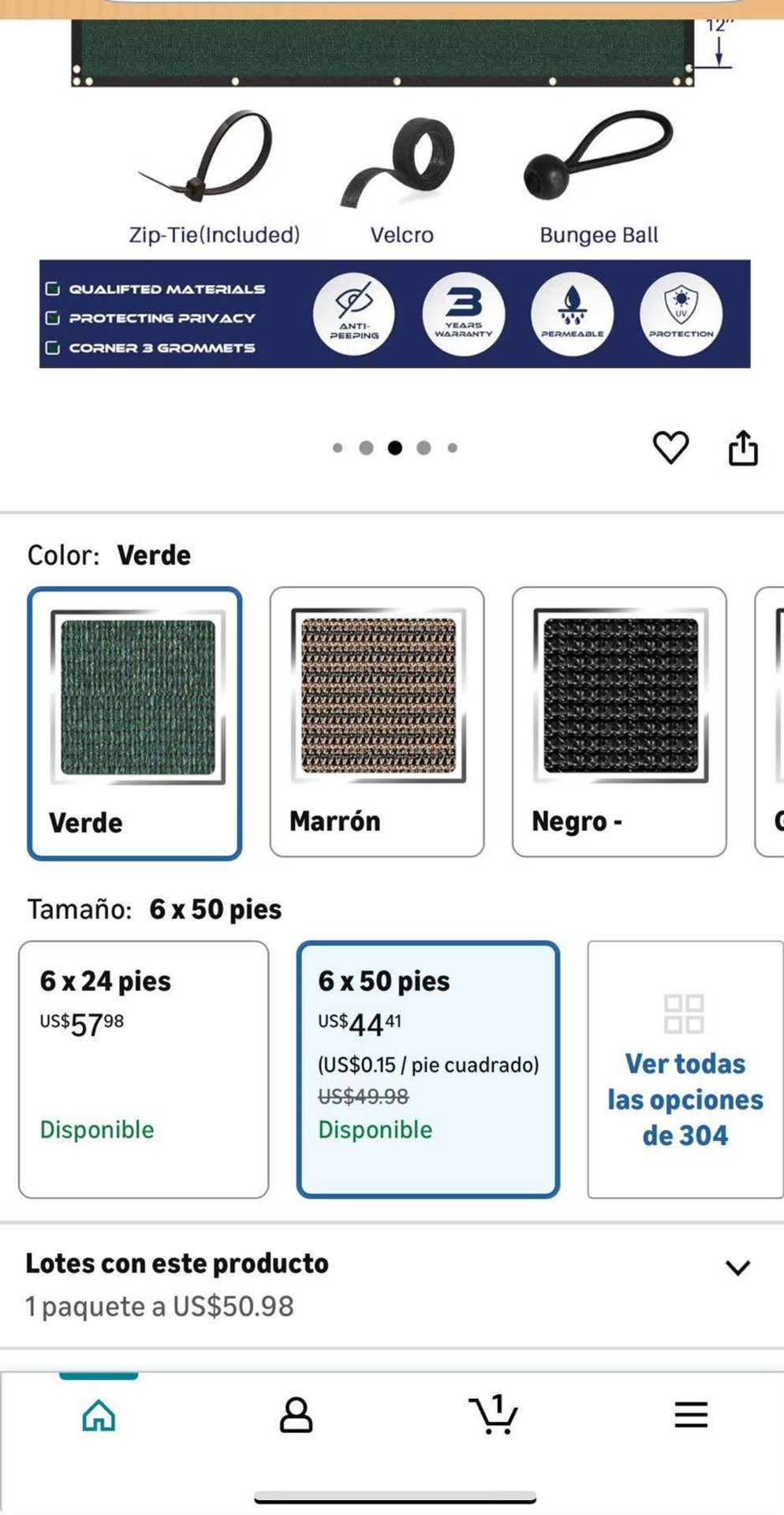 2 Cercos de tela metálica de privacidad resistente para exteriores, pared, jardín, piscina, cubierta