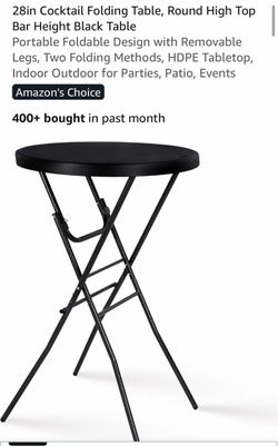 Bar height foldable table new