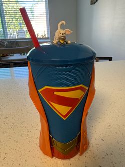 Supergirl Movie Gripper Cup with Krypto Topper AMC Exclusive Collectible Souvenir Cup