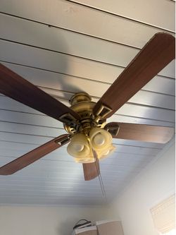 Large 5-Blade Ceiling Fan with Light Fixture | 2 Units Available