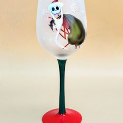 "Disney's" Nightmare Before Christmas Jack Skellington Wine Glass Goblet • Collectibles, Disney Memorabilia, Nightmare Before Christmas Memorabilia 