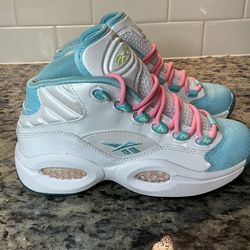 Reebok Question Mid 'Lemon Zest' Size 4.5 Girls