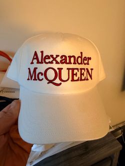 Alexander McQueen White Baseball Cap