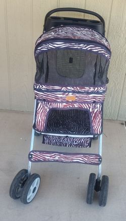 Dog stroller zebra print