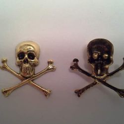 Skull & Crossbones Halloween Charms
