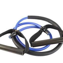 Resistance Tube with Protective Sleeve, Heavy Resistance, Blue 2ct