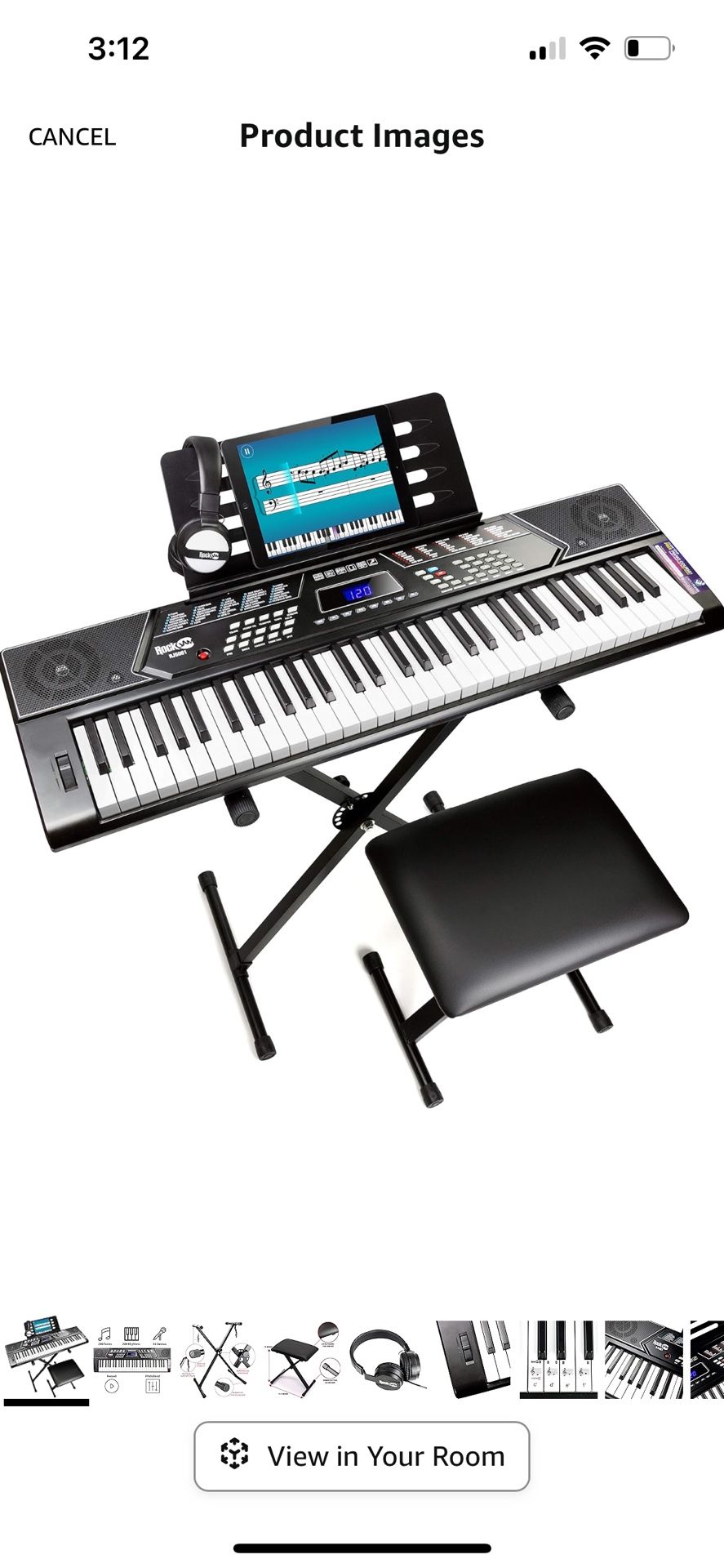 Keyboard with Chair And headphones
