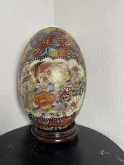 Vintage Hand Painted Ceramic Decorative Egg($45 )