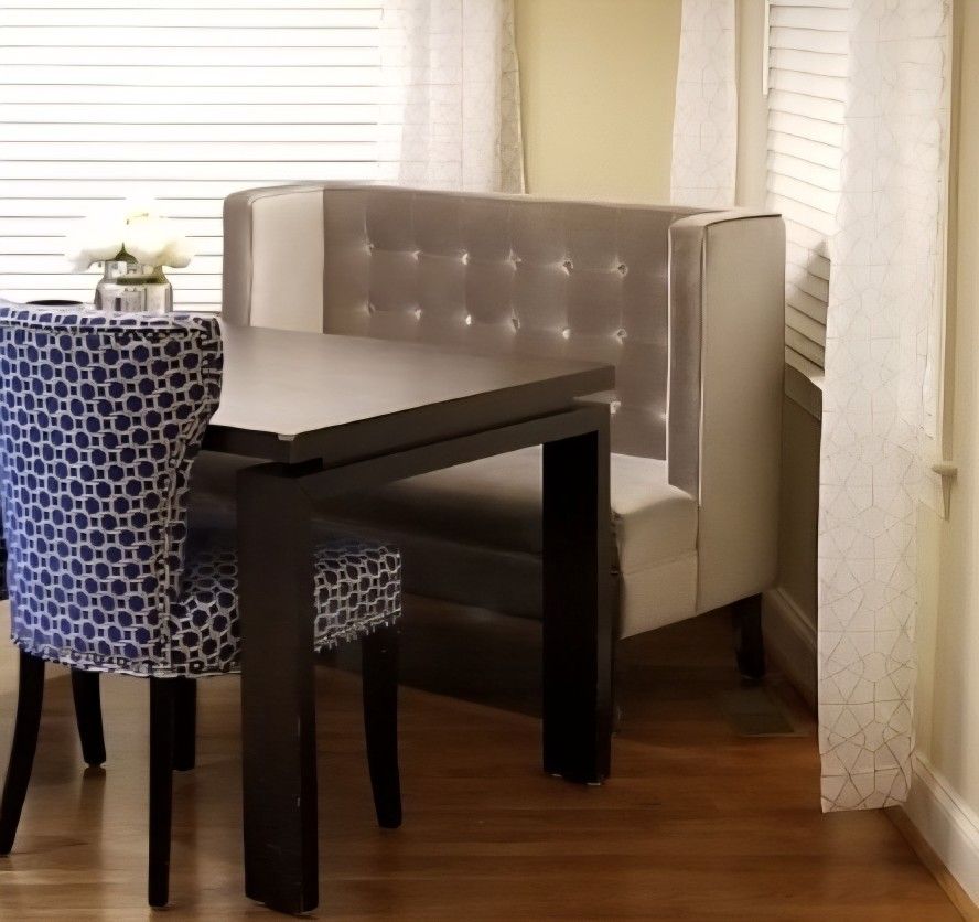 Gray Dining Bench