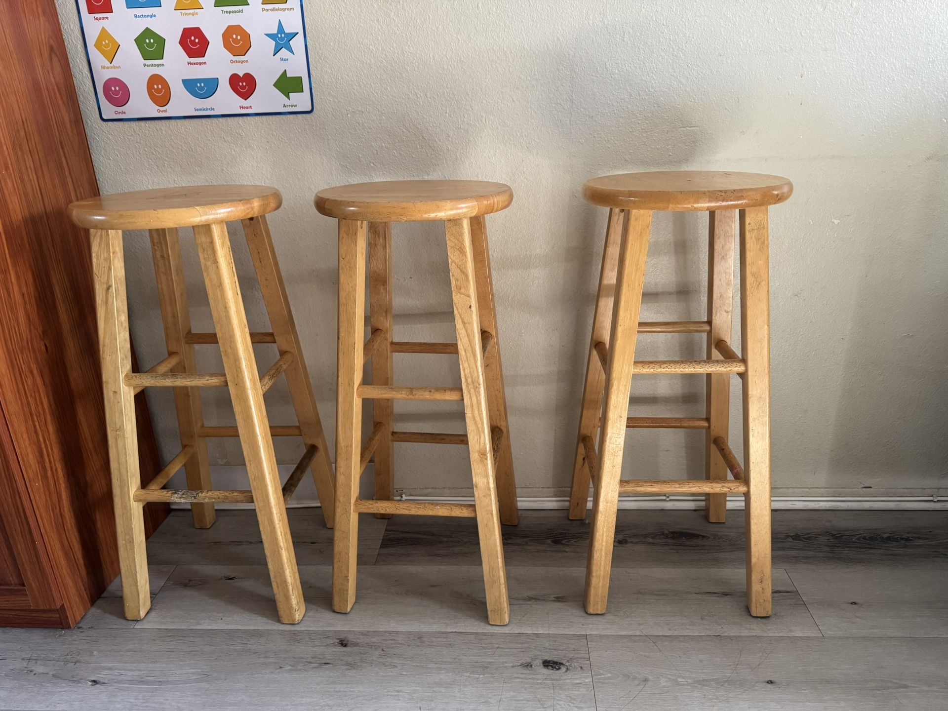 Tall, Wooden Stools