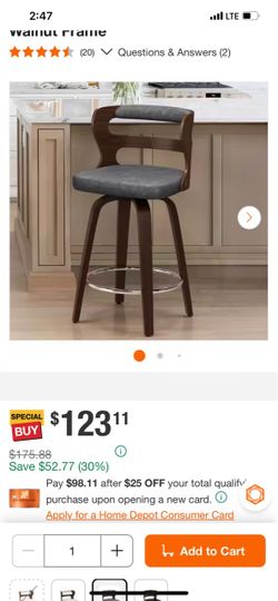 Open box 2 barstools