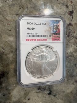 2006 American Silver Eagle NGC MS69 South Beach