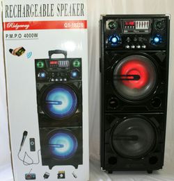 Bluetooth speaker SD card,slot USB port,FM radio,microphone included for karaoke(bosina)