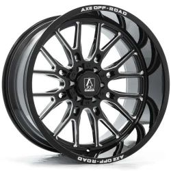 On Sale Axe Offroad 7010 22x10 6x135 6x139.7 -19mm Gloss Black Milled Accents Letters Wheels