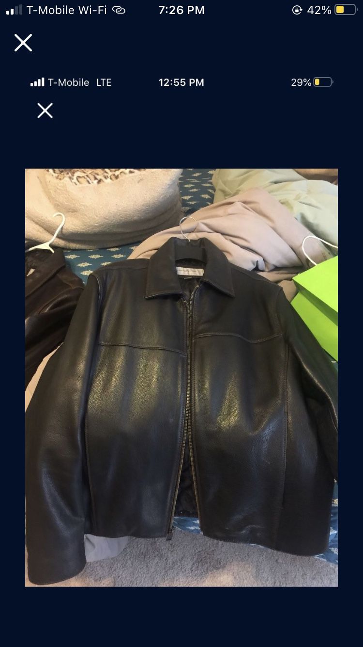Real Leather Jacket From Men’s Warehouse