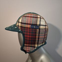 Wool Polo Flannel Remixed Winter Hat Mens Womens UNISEX Handmade  XL