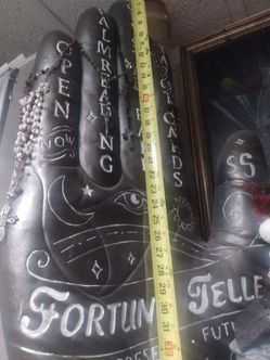 Oversized 3-Foot Palmistry Hand Fortune Teller Sign – Grandin Road / Eric Cortina Style