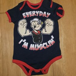 Popeye Bodysuit 6 To 9 Months 
