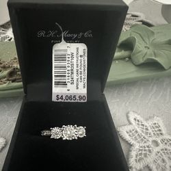 Ring White Gold Diamond Three Stone 