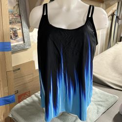 Halter Top Blue/black XL
